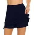 thumbnail image 4 of Ersazi Robe en Coton pour Femmes Jupe-Short de Performance Active pour Femmes Jupe Légère pour Course Tennis Sport Bleu Marine m, 4 of 6