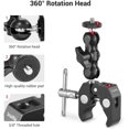 thumbnail image 3 of SMALLRIG Multi-Functional Ballhead Clamp Double Ball Adapter with Bottom Clamp - 2164, 3 of 6