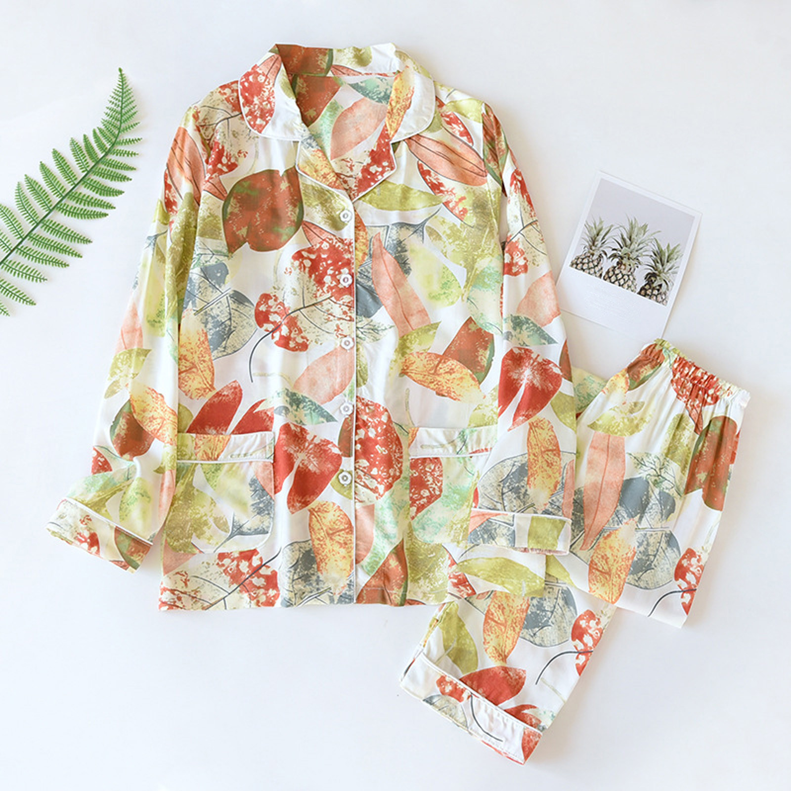 TopLLC Pajama Sets Lounge Sets for Women ,Women'S Sleepwear 2 Women's Pajamas Sets Cotton Pyjama Women's Pajamas Sleepwear Sets Spring Summer Homewear Pajama Sets