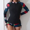 thumbnail image 5 of Kcodviy Femmes Ensemble Deux Pièces Maillot Dermoprotecteur Femmes Maillot de Bain Garde Manches Longues à Glissière Guards pour Femmes Maillots de Bain Chandail de Bain Maillot de Bain avec Garde Ensemble avec Bas Culottes Garçonnes, 5 of 5