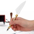 thumbnail image 3 of 9.4Inch Feather Pen Set, Calligraphic Feather Pen, Student Gift For Christmas Birthday For Thanksgiving Days White, 3 of 8