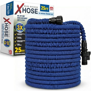 Xhose Garden Hose Flexible Expandable Hose Water Hose Dac Fiber Weatherproof Hose 25ft