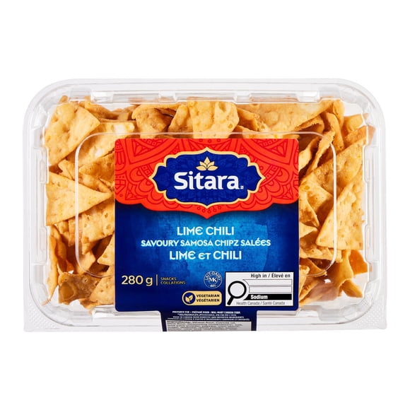 Sitara Lime Chili Savoury Samosa Chipz, 280 g