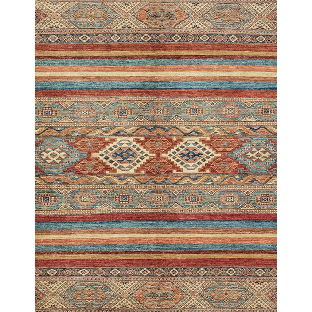 Ahgly Company Indoor Rectangle Abstract Camel Brown Abstract Area Rugs, 5' x 8'