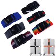 thumbnail image 2 of 4.2m Nylon 3 Digits Password Lock Luggage Strap Cross Belt Packing Adjustable Travel Suitcase Buckle Strap Baggage Belts A4, 2 of 6