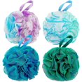 thumbnail image 1 of Shower Loofahs Bath Sponge   75g/PCS Extra Large Shower Puff  Soft Mesh Pouf Shower Scrunchie for Easy Foaming Body Scrubber Exfoliator  Set of 4  Flower Color, 1 of 6