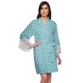 thumbnail image 1 of Moomaya Printed Cotton Robes For Women Plus Size Kimono Robe Short Nightwear, 1 of 6