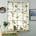 thumbnail image 4 of Agiferg Rod Lift Kitchen And Bathroom Window Curtains, Butterfly Flower Sheer Curtains, 4 of 5