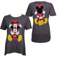 thumbnail image 1 of Mickey and Minnie Juniors Fitted Grey T-Shirt-Large, 1 of 3