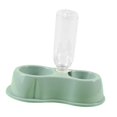 thumbnail image 3 of GROWTH TANK Pet Cat Double Bowl Feeder Automatic Water Dispenser Bottom Non Slip Light Green, 3 of 6