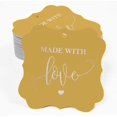 thumbnail image 2 of Inkdotpot Made With Love Wedding Bottle Tag Real Silver Foil Favor Bracket Shape Hang Tags Pack Of 100, 2 of 7