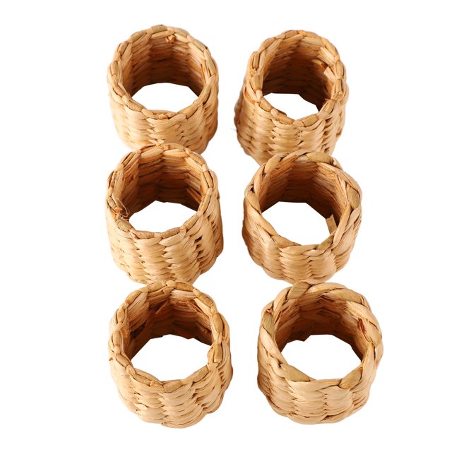 Anneaux de Serviette, 6 Pcs Anneau de Serviette Tissé Performance de Premier Ordre
