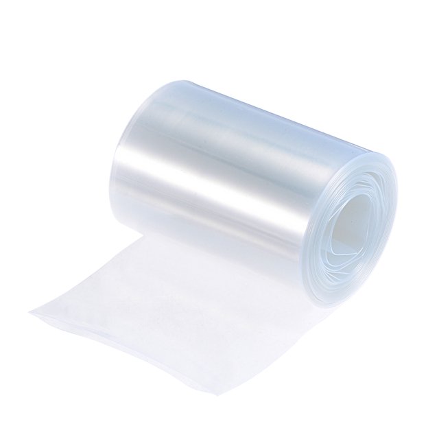 Unique Bargains Tube Rétractable en PVC Transparent 70mm Plat 4m pour Grand Pack de Batteries