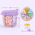 thumbnail image 3 of Cute Dispenser With 7 Large Compartments Portable Bottle Organizer With Wide Opening For Easy Use Anti Mix Organizer For Travel Container, 3 of 6