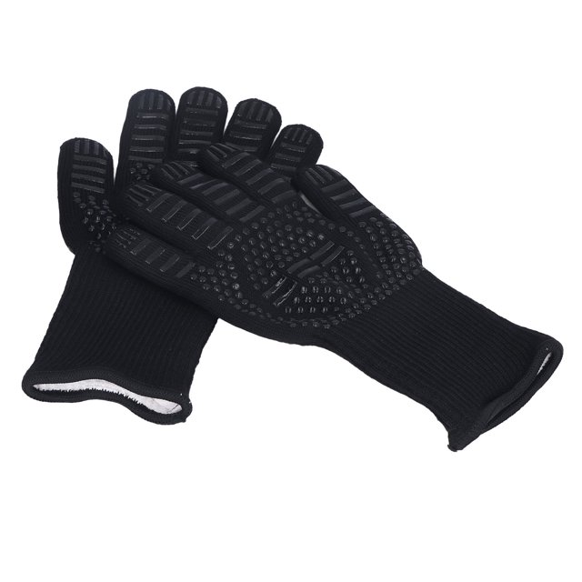 Heat Gloves, Washable Separate Fingers Flexible Movement Grill Mitts For Cooking