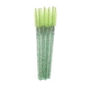 50PCS Eyelashes Crystal Handle Brush Mascara Wands Applicator lash makeup Cosmetic Brush Disposable Make Up brushes,Green
