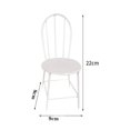 thumbnail image 2 of serony Simulation 1/6 Scale Dollhouse Mini Model Metal Dinning Chair White, 2 of 9