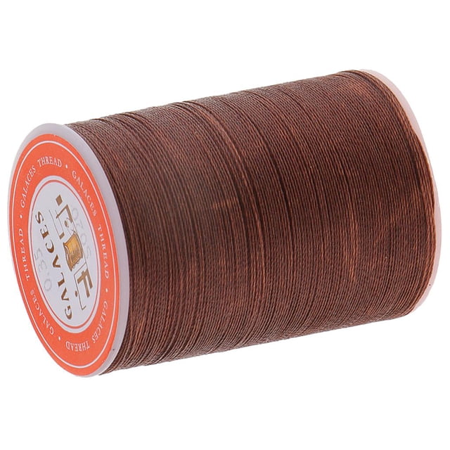 300 Meters 0.35mm Polyester Braided Thread for Hand Sewing Leather Dark Brown