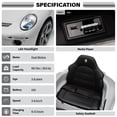 thumbnail image 4 of VOLTZ TOYS Voiture Porsche RUF 911 24 V pour Enfants sous Licence Officielle, Véhicule Jouet de Sport Motorisé de Luxe avec Télécommande Parentale, Portes Ouvrantes, Lumières DEL et Musique, Blanc, 4 of 6