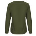 thumbnail image 5 of Yuyuzo 2025 Automne Chandail Sport Uni pour Femme Décontracté Ample à Col Rond Raglan à Manches Longues Chandail Tunique Hauts Vert Armée A1, 5 of 5