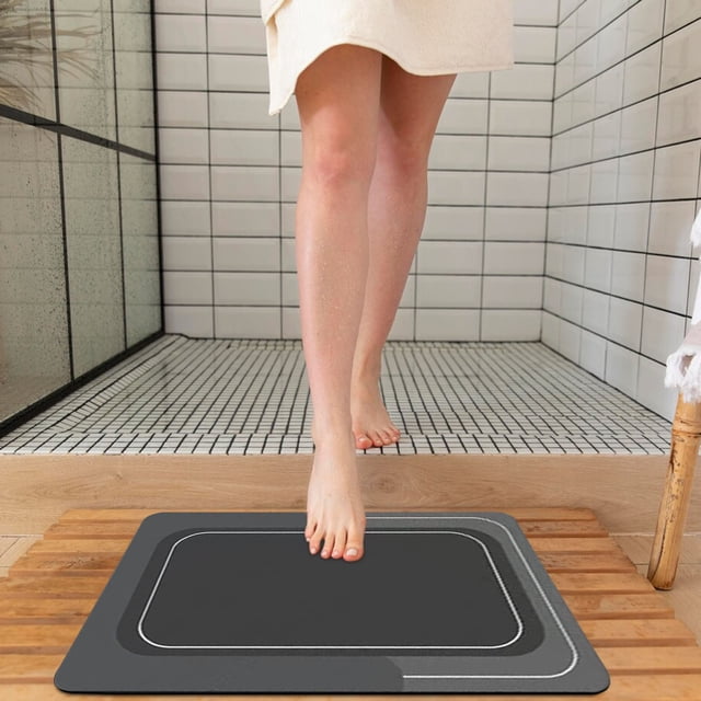 PpgejGEK Crystal Velvet Bathroom Rug 20 x 31 Inch Super Absorbent Rubber Backing Non Slip Washable for Shower Tub Laundry Kitchen
