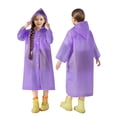thumbnail image 2 of Cowsor Ponchos de Pluie Imperméables pour Garçons Filles Poncho de Pluie Réutilisable avec Capuchon et Manches Manteaux de Pluie Imperméables d'Extérieur Veste, 2 of 7