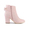 thumbnail image 3 of Unique Bargains Women's Block Heel Lace Up Back Ankle Boots, 3 of 6