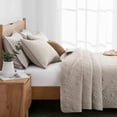 thumbnail image 4 of Peace Nest Premium Damask Pattern Reversible Coverlet Set 100% Soft Microfiber Fabric, Khaki, Twin Size, 4 of 5