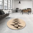 thumbnail image 4 of Ahgly Company Tapis d'Intérieur Lavable en Machine Carré Transitionnel Brun Cuivré, 6 Pieds Carré, 4 of 7