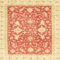 thumbnail image 1 of Ahgly Company Indoor Square Abstract Bright Orange Oriental Area Rugs, 5' Square, 1 of 6