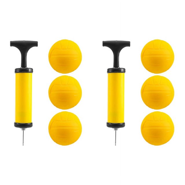 Roundnet Game Ball Replaceable Competitive Balls Mini Volleyball 6-Pack with Pump