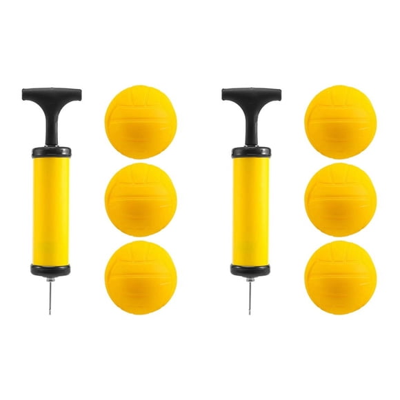 Roundnet Game Ball Replaceable Competitive Balls Mini Volleyball 6-Pack with Pump