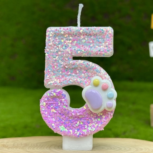 Boovnll Room Decor, Dog Paw Birthday Number Candles for Cake Decoration Dog Paw Number Candle Dog Themed Birthday Cake Topper for Party Decorations Favors Supplies, Home Decor