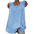 thumbnail image 1 of Timegard Camisoles Grande Taille pour Femmes Décontractées à Col Rond Sans Manches Haut Confortable de Couleur Unie Chandails de Base, 1 of 3