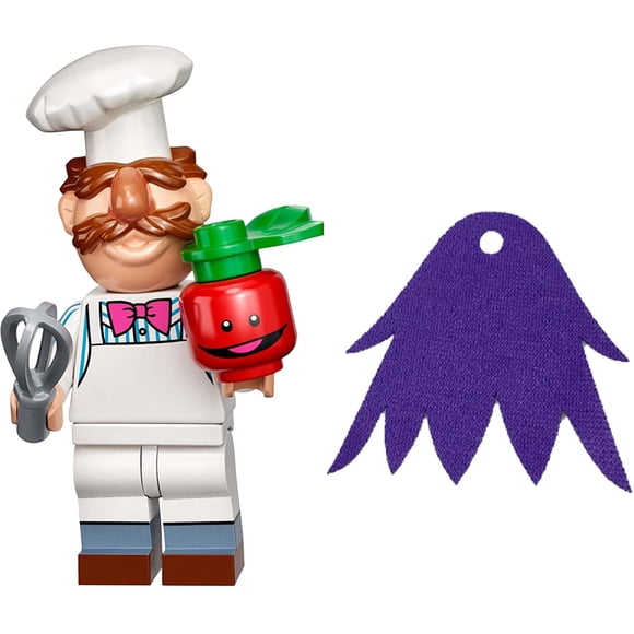 LEGO Minifigurine Série Muppets : la Minifigurine Swedish Chef avec Cape Violette Supplémentaire (71033)