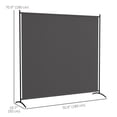 thumbnail image 3 of Outsunny Single Panel Privacy Screen, UV30+ Room Divider, Dark Grey, 3 of 10
