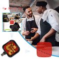 thumbnail image 2 of Hinati Liquidation Éclair 2 Pcs Accessoires pour Friteuse à Air Chaud 7,5 Po Réutilisables Doublés avec Coussinet en Silicone Rouge+noir Accessoires pour Friteuse à Air Réutilisables de Remplacement Antiadhésifs et Résistants à l'Huile pour un Nettoyage Facile, 2 of 3