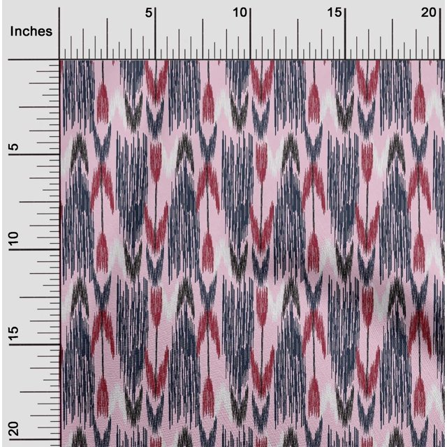 oneOone Silk Tabby Fabric Arrow Ikat Printed Craft Fabric BTY 42 Inch Wide