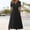 Black, variant on Mefallenssiah Sexy Printed Fashion Women Short Sleeve V-Neck Ladies Slim Long Dress