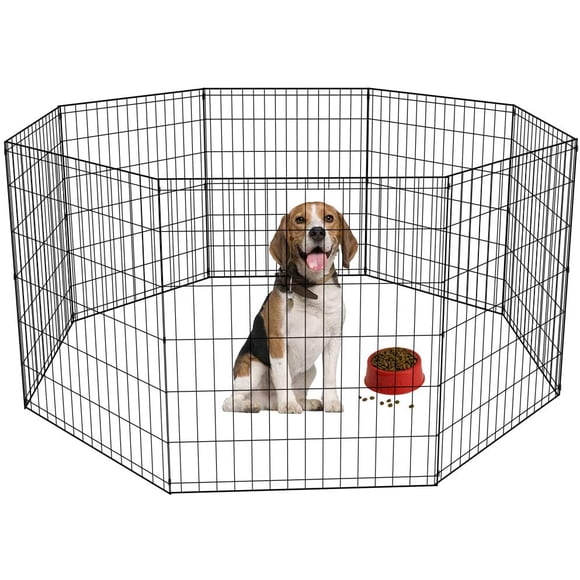 BestPet 30-Inch Tall Metal Wire Playpen, Black Pet Exercise & Containment Pen for Dogs, Puppies, Cats, and Small Animals