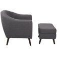 thumbnail image 4 of Chaise milieu-du-siècle Rockwell <br>et pouf, par LumiSource, 4 of 7