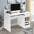 thumbnail image 2 of Ktaxon Computer Desk Home Office Workstation Laptop Table Drawer Shelf Furniture White, 2 of 9