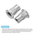 thumbnail image 4 of Unique Bargains M4 Half Hex Body Rivet Nuts, 60 Pack 304 Stainless Steel Flat Head Threaded Insert Nuts, 4 of 5