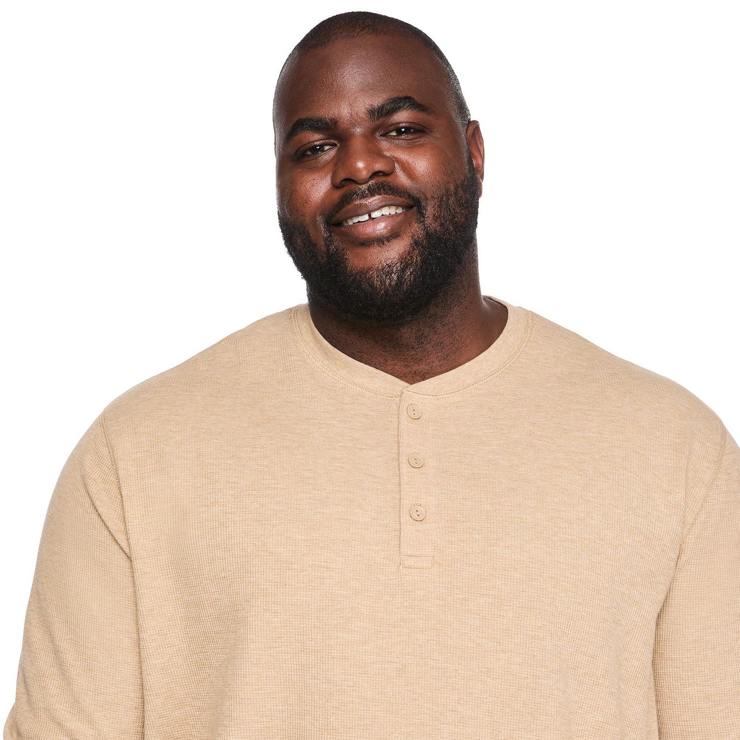 George Big Men's Long-Sleeve Henley T-Shirt