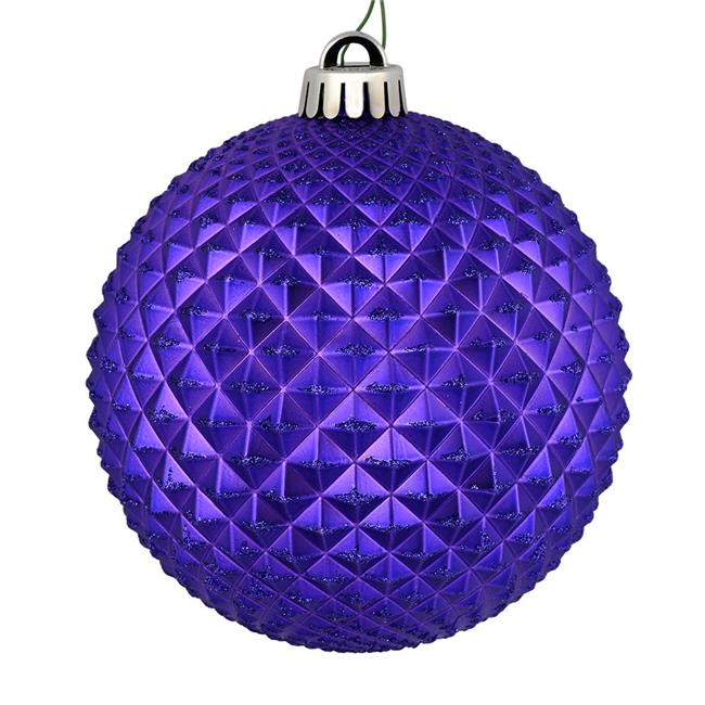 Vickerman N188466D Boule Pailletée Durian Violette de 2,75 Po, 12 par Sac