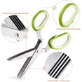 thumbnail image 2 of Herb Scissors, Multipurpose Kitchen Shears with 5 Stainless Steel Blades, Sharp and Anti-rust Herb Scissors Set for Cutting Cilantro Onion Salad Garden Herbs, 2 of 5