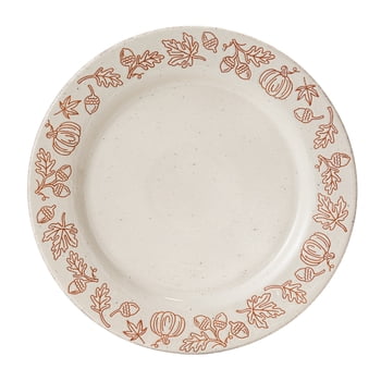 Way to Celebrate Harvest Collection Assiette plate en céramique blanche, 28,7 cm, 1 pièce