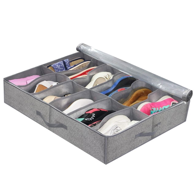 Home Textile Storage Under Bed Shoe Cabinet with Transparent Cover for Efficient Space Organization and Bedding Storage Solution