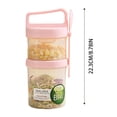 thumbnail image 2 of Portable Breakfast Cup Set for Fruits Oats Yogurt Milk Students Outdoor Picnics Includes Spoon Leakproof Design Food Storage Containers, 2 of 2