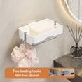thumbnail image 4 of Vrorvz Non punch Wall mounted Soap Box with Double Drainage and Bonus Hooks for Easy Installation and Maintenance Long Lasting Waterproof Design Suit for Smooth Bathroom Surfaces, 4 of 6